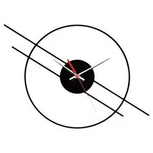 Luxury Modern <b>Wall</b> <b>Clock</b> Black Metal Geometric Thin Frame Design Silent Quartz Movement for Minimalist Home Office <b>Wall</b> <b>Decor</b> - Product Image 5