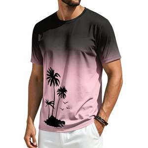 T-shirt noir à manches courtes pour homme, imprimé sublimation d'aigle et drapeau américain, logo frontal, col rond, coupe décontractée, coton respirant - Product Image 2