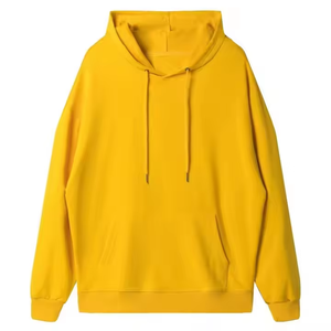 Sweat-shirt à capuche pour homme, couleur unie, coupe classique, décontracté, vêtements d'automne, tricoté, 100% coton, manches longues, plusieurs couleurs - Product Image 2