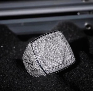 Hip Hop Letter <b>Ring</b> <b>Mens</b> VVS Moissanite Diamond <b>Ring</b> Iced Out 925 Sterling Silver Statement Bling <b>Ring</b> Hip Hop Jewelry - Product Image 5