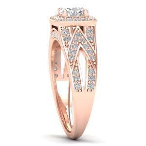 REYES – bagues de fiançailles de luxe en argent Sterling 925 pour femmes, en or Rose 14K plaqué Rhodium, cadeau de mariage, bijoux fins - Product Image 3