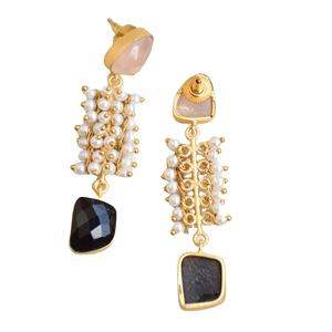 Wholesale Brass Statement <b>Earrings</b> Handcrafted Semi Precious Antique Brass Finish Boho Chic Design Premium B2B Ready - Product Image 3