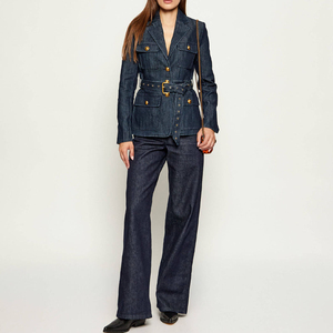 Nouvelle Collection : Blazers en Jean Tricoté Tendance pour Femme – Design Unique avec Boutons Personnalisés et Marquage de Marque - Product Image 3