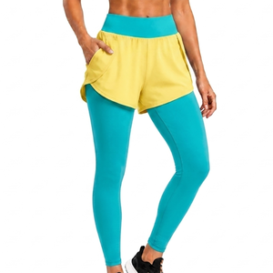 Outerwear Best Stylish <b>Shorts</b> With <b>Leggings</b> Outdoor Wear Fashionable Good Quality Elastic Waist Yoga <b>Legging</b> For Women's - Product Image 1