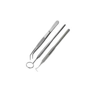 Kit de revisión dental con espejo de acero inoxidable, sonda y pinzas, instrumentos quirúrgicos para cuidado bucal de Dentavex - Product Image 2