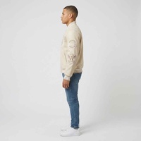 Veste de sport personnalisée pour homme, haute qualité, grande taille, respirante, pour l'extérieur, printemps, manches en cuir de vache, veste de sport en chenille