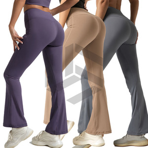 Leggings de yoga de cintura alta al por mayor para mujer, ecológicos, de spandex estampado, elásticos en cuatro direcciones, ligeros, conjuntos de yoga elásticos - Product Image 2