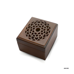 Brûleur à Bakhoor traditionnel en bois, brûleur à encens Bakhoor, brûleur à encens en bois de qualité supérieure pour la décoration de la maison - Product Image 5