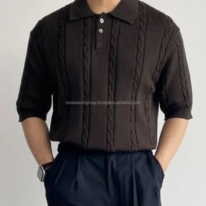 Chemises pour hommes, automne, anti-froissement, décontractées, style golf, style urbain, surdimensionnées, en coton, col tricoté, séchage rapide, décontractées élégantes - Product Image 1