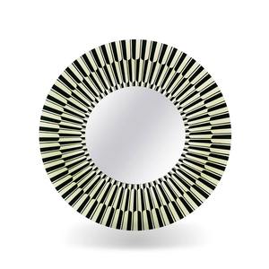 Espejo de Pared de Madera Natural Hecho a Mano con Incrustaciones de Hueso, Maravillosa Decoración para el Hogar - Product Image 4