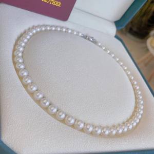 Collar de Perlas de Agua Dulce de 8-9 mm, Proporción Áurea, Elegante y Estilizado, Accesorio de Joyería para el Día de San Valentín - Product Image 3