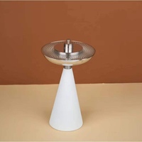 Brûleur d'encens de luxe écologique en marbre naturel avec base en pierre, couvercle en maille radiale argent brossé, support pour Bakhoor avec pinces, aromatique