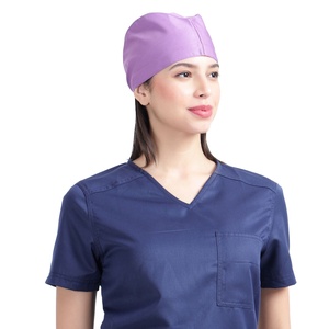 Bonnets de travail unisexe en coton tissé 100% couleur unie, légers, ajustables, sans couture, avec détection d'aiguilles, pour usage hospitalier et médecins - Product Image 1