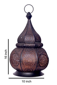 โคมไฟโมร็อกโกทำมือสไตล์วินเทจ  ที่แขวนเทียนเหล็กตกแต่งบ้าน สำหรับตกแต่งภายในและภายนอก - Product Image 6