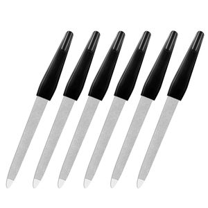 Lime à ongles, limes à ongles en métal, lot de 6, pour ongles naturels, en acier inoxydable, lime à ongles de 6 pouces avec un nouveau design dernier cri - Product Image 1