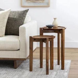 Table d'appoint en bois de qualité supérieure, meuble contemporain avec une belle finition en grain de bois pour les espaces intérieurs résidentiels - Product Image 5