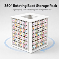 Boîte de rangement de perles Hama en plastique écologique pour bureau, avec séparateurs pour bouteilles et pots de 30 ml, organisateur rotatif multi-niveaux 240 compartiments