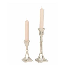 Rustic <b>Silver</b> Aluminum Taper Candle Holder Vintage <b>Candlestick</b> Country-Style Metal Candle Holder Wedding Table Decoration - Product Image 1