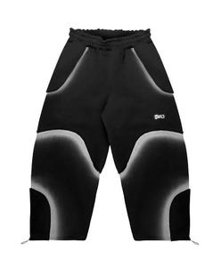 Ensemble de survêtement dégradé noir à capuche pour homme – Pantalon de jogging décontracté et veste zippée coupe-vent pour l'automne - Product Image 3