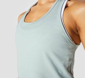 Débardeurs sans manches pour femmes, très tendance, nouvelle collection, vêtements de sport pour la gym, couleur unie, coton, débardeur de fitness, respirant, tricoté - Product Image 5