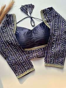 Blusa de Diseñador de Manga Larga en Algodón y Seda, Confeccionada y Completamente Cosida - Product Image 3