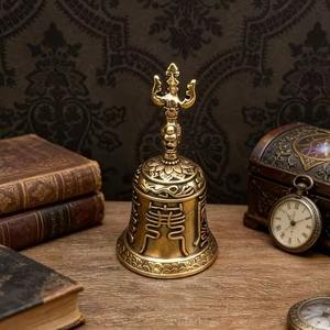 Campana de Mano Metálica Vintage de Latón Antiguo para Servicio en Hoteles y Restaurantes, Campana de Mano Metálica de Latón Antiguo con Sonido Fuerte - Product Image 6