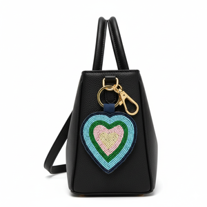 Porte-clés perlé rond brodé fait main en perles de rocaille, écologique, pour mariage, vente en gros pour artisans multiples - Product Image 1