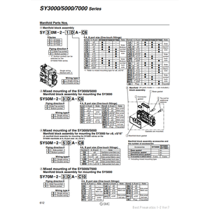 Assemblage de bloc collecteur SY70M-2-1DA-C8 SMC Pneumatics Pièces pneumatiques de haute qualité - Product Image 1