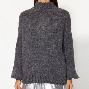 Cardigan classique épais à manches longues et respirant 100 % coton pour femme avec col châle avant style streetwear - Product Image 5