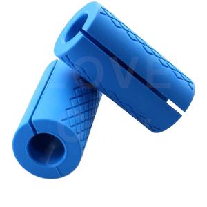 Agarraderas Profesionales para Barra de Pesas, de Goma Natural y PVC, Antideslizantes, Gruesas, para Entrenamiento de Fuerza y Levantamiento de Pesas, Alivio del Dolor - Product Image 1