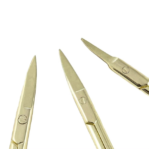 Tijeras para Cutículas de Acero Inoxidable Curvadas y Afiladas, Color Dorado, para Kits de Cuidado de Uñas, Belleza Premium, Duraderas, Ligeras, Ultrafinas - Product Image 5