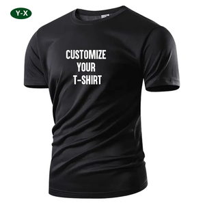 Personaliza tu Camiseta de Punto para Hombre, Negra, de Manga Corta, Corte Regular, Secado Rápido, Algodón, Cuello Redondo, Informal - Product Image 1