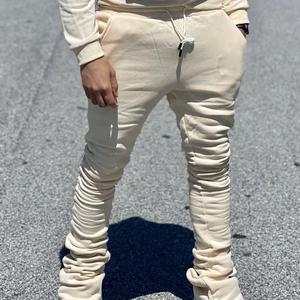 Custom Men's Flared Pants Set with Crop Top Matching Fashion Casual & Party Wear <b>Elastic</b> Waist Drawstring Closure - Product Image 3