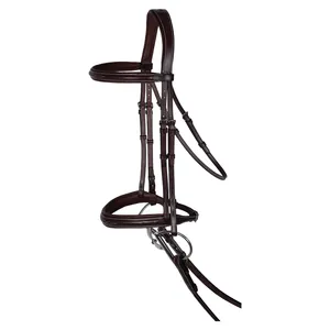 High Quality Brown English Leather Horse Bridle Comfortable Tack Sets Everyday Riding Customizable - Product Image 6