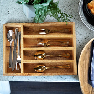 Food Serving Platter Wooden Tray <b>Square</b> With Curved <b>Edges</b> Plywood Outcome Hot Selling European Style Easy Hand Grip Kitchen Item - Product Image 5