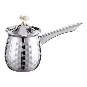 Silver Finish New Arabic Gulf Style Metal Turkish Coffee Pot Outdoor Serving <b>Tea</b> Pot for Restaurant Table Top Coffee <b>Tea</b> <b>Sets</b> - Product Image 1