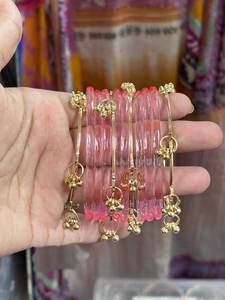Jelly <b>Bangles</b> Sets Women Elegant Style Indian Handcrafted Churiyan <b>Glass</b> <b>Bangles</b> Jewelry Silver Plated Wedding Trendy Geometric - Product Image 3