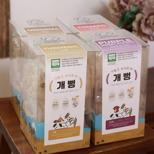 [EJ International] Gaeppeong Crunchy Purple Sweet Potato Puffed Rice Dog Snack Organic Bone Shape - Product Image 1