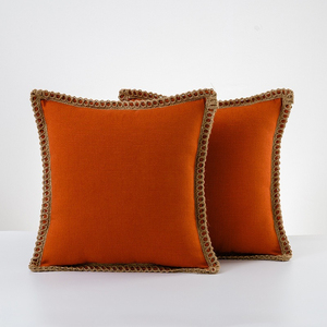 Coussin carré de style bohème Hemasa Fashions, motifs géométriques abstraits, appliqué, broderie 3D, tissu en laine/acrylique - Product Image 4