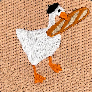 Circular Embroidered Duck <b>Patch</b> With Bread <b>Sew</b>-<b>On</b> Applique Nonwoven Felt Gift Decoration - Product Image 4