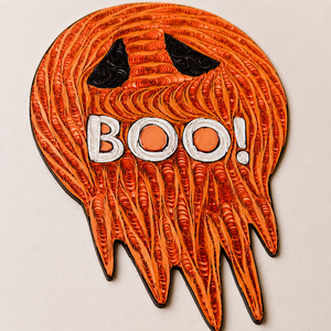 Tarjeta de Felicitación Hecha a Mano con Diseño de Calabaza de Halloween BOO, Tarjeta de Papel Artesanal, Tarjeta de Regalo al por Mayor, Fabricante ODM/OEM de Vietnam - Product Image 3