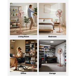 16-Inch High Velocity Pedestal <b>Fan</b> 1450 CFM Industrial <b>Standing</b> Floor <b>Fan</b> Handle 75 Degree Oscillation 3 Speed Adjustable AU AC - Product Image 6