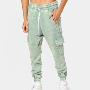 Pantalon de jogging ample en coton épais de haute qualité pour homme, style délavé, en molleton bouclette, coupe oversize, personnalisable - Product Image 2
