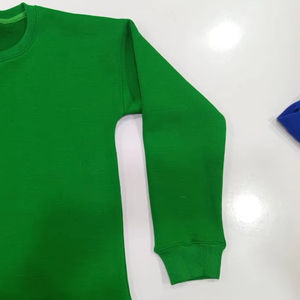 Sweat-shirt à manches longues en molleton de coton polyester, couleur unie, sans capuche, sur mesure, pour hommes, vente en gros - Product Image 3