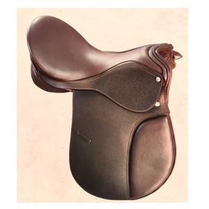 Sillín de cuero inglés negro duradero para equitación y carrera con árbol de plástico Producto de sillines Premium - Product Image 1