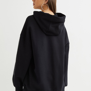 Sweat à capuche surdimensionné en molleton de coton pour femme, personnalisable avec broderie, collection hiver-automne, marque privée OEM - Product Image 1