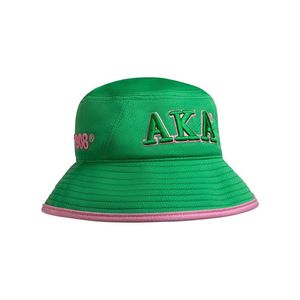 AKA All Over Print <b>Bucket</b> <b>Hat</b> AKA Greek <b>Reversible</b> Fisherman Cap Pink Cotton Summer Sun <b>Hat</b> Outdoor Fashion Accessory - Product Image 4