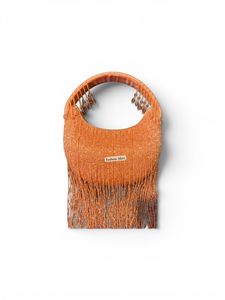 Custom Color Handmade Beaded Handbag with Fringe Designer Party Clutch for Ladies - Product Image 4