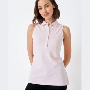 Polo d'entraînement de golf pour femmes sans manches en tissu doux et flexible - Product Image 4