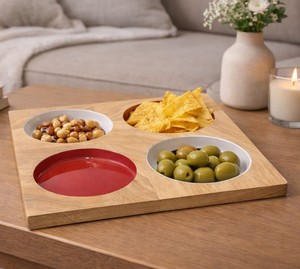 Bandeja de servir de madera de primera calidad con diseño de sonrisa, plato para desayuno para niños, restaurante, catering, hotel, servicio de mesas - Product Image 3